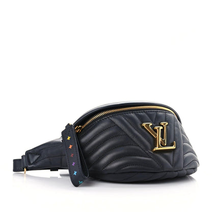 Louis Vuitton Calfskin Quilted New Wave Bumbag Black 4 of 9