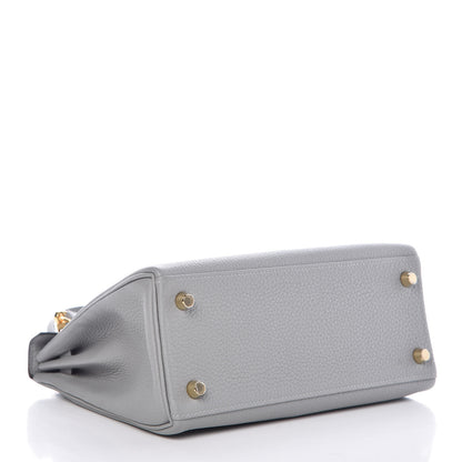 Hermes Togo Kelly Retourne 25 Gris Mouette 5 of 35