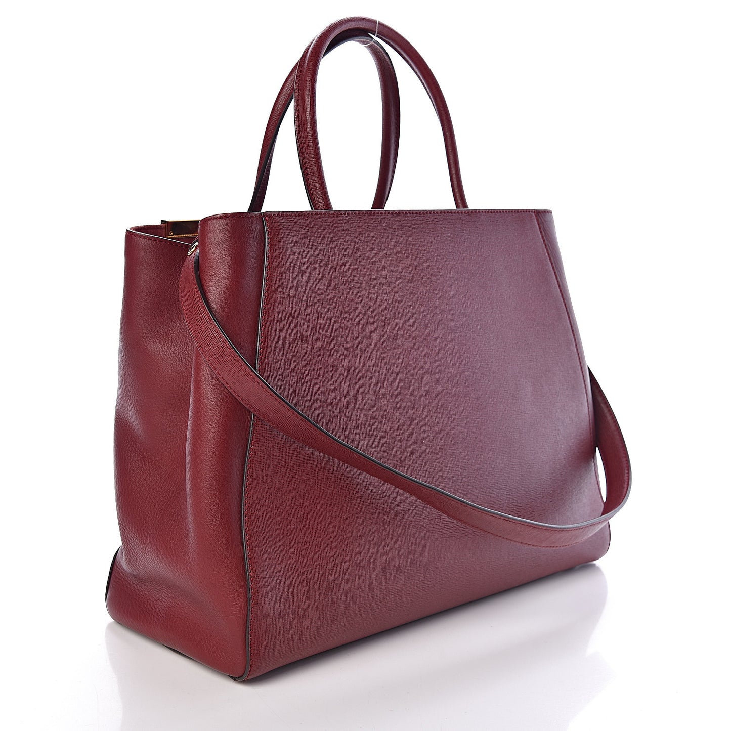 Vitello Elite Regular 2Jours Tote Rosso Scuro Ciliegia