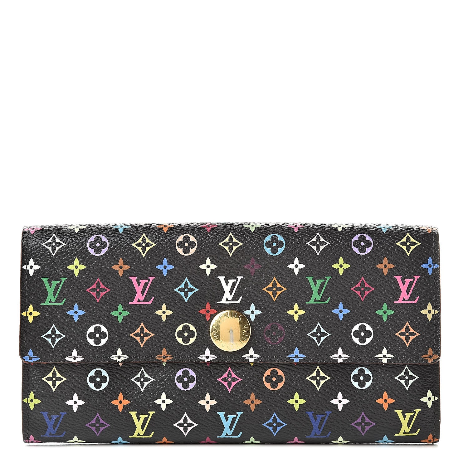 Louis Vuitton Monogram Multicolor Sarah Wallet Black Grenade 1 of 11