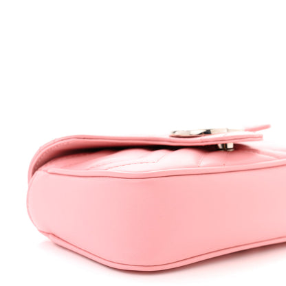 Gucci Calfskin Matelasse Super Mini GG Marmont Shoulder Bag Wild Rose 9 of 11