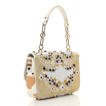 Louis Vuitton Calfskin Pony Hair Les Extraordinaires Tupelo PM White 3 of 14