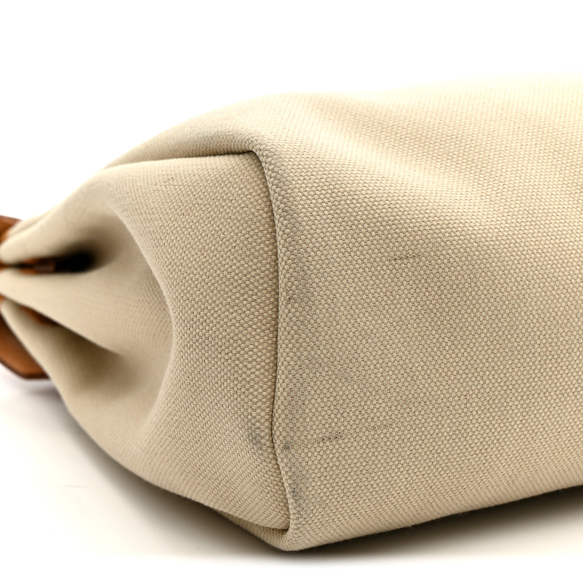 Pochette Hermès Bain Beige Chevron - état Parfait, Zip, France, Vintage