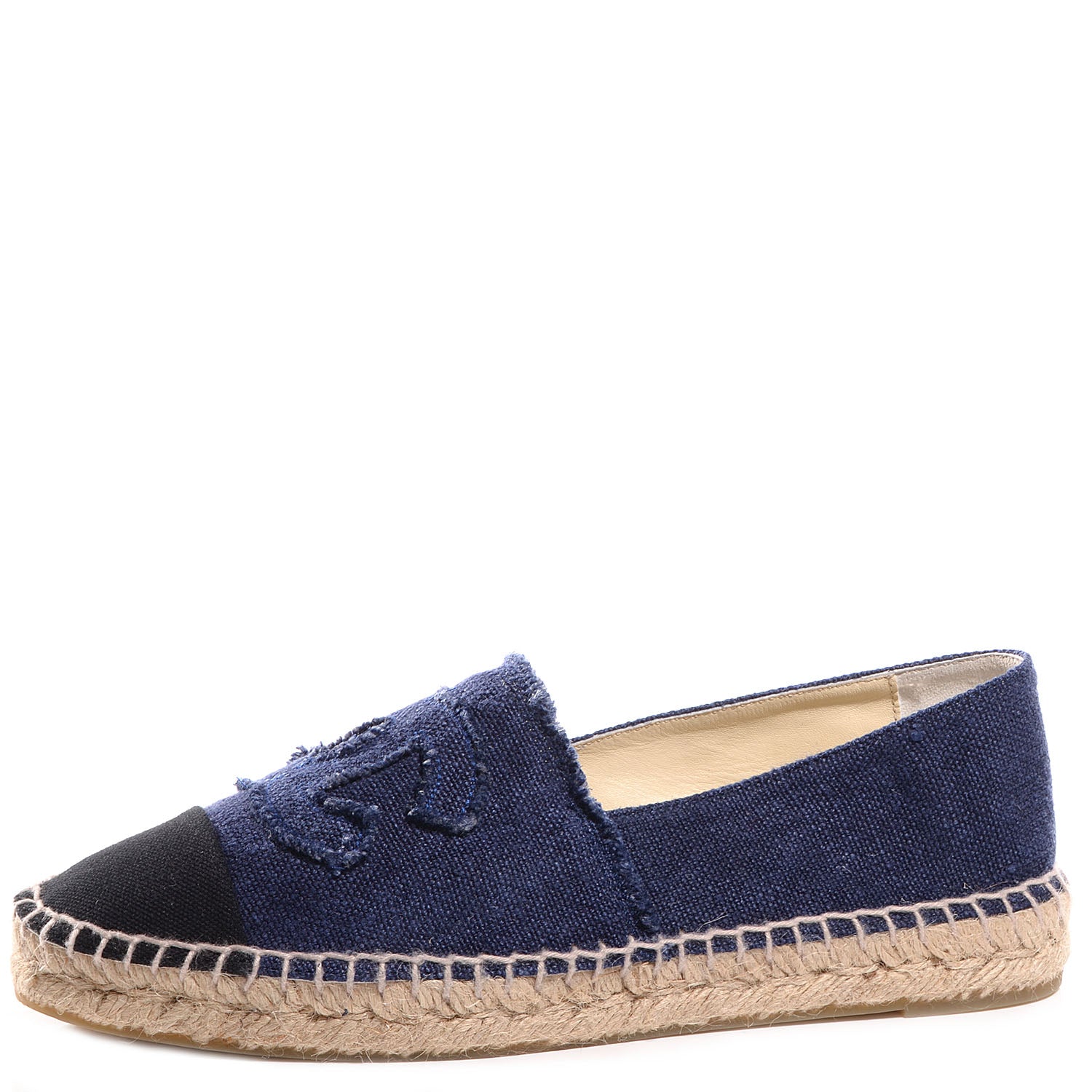 Chanel Canvas Espadrilles 40 Blue Noir 1 of 8