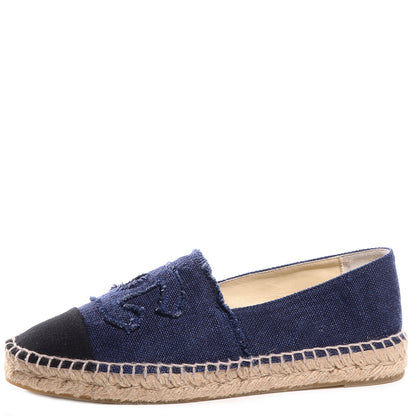 Chanel Canvas Espadrilles 40 Blue Noir 1 of 8