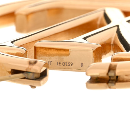 Louis Vuitton Metal Louise Hoop Earrings Gold 5 of 6