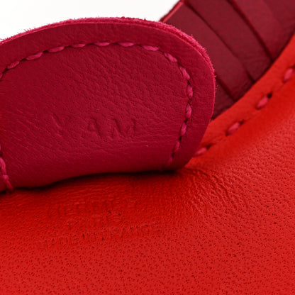 Hermes Milo Lambskin Grigri Rodeo Horse Bag Charm PM Rouge Indien Rubis Rose Mexico 3 of 4
