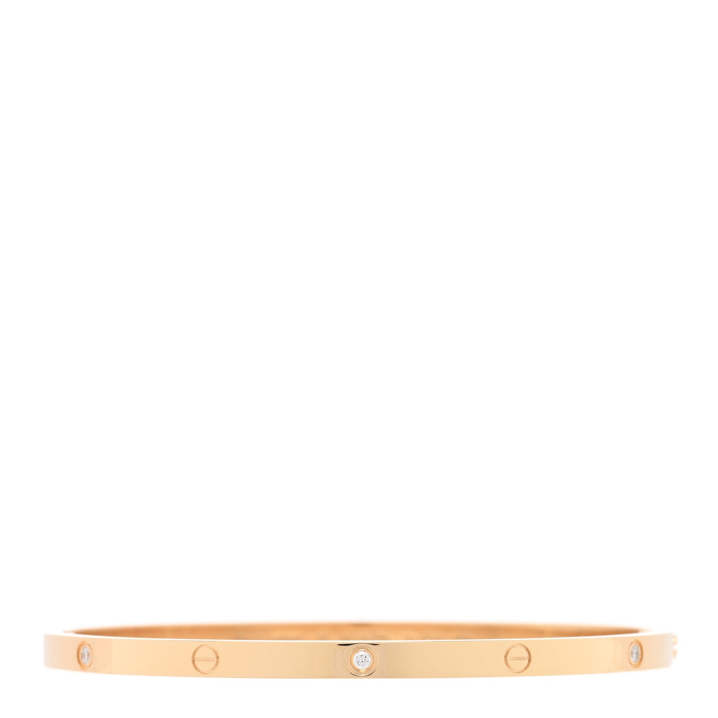 18K Yellow Gold 6 Diamond Small LOVE Bracelet 18