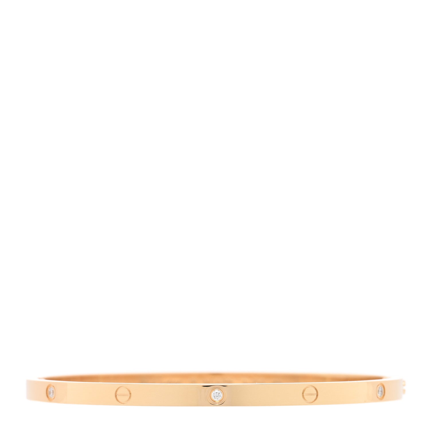 Cartier 18K Yellow Gold 6 Diamond Small LOVE Bracelet 18 1 of 7