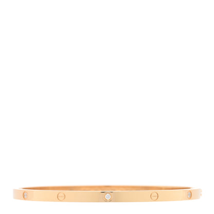 Cartier 18K Yellow Gold 6 Diamond Small LOVE Bracelet 18 1 of 7