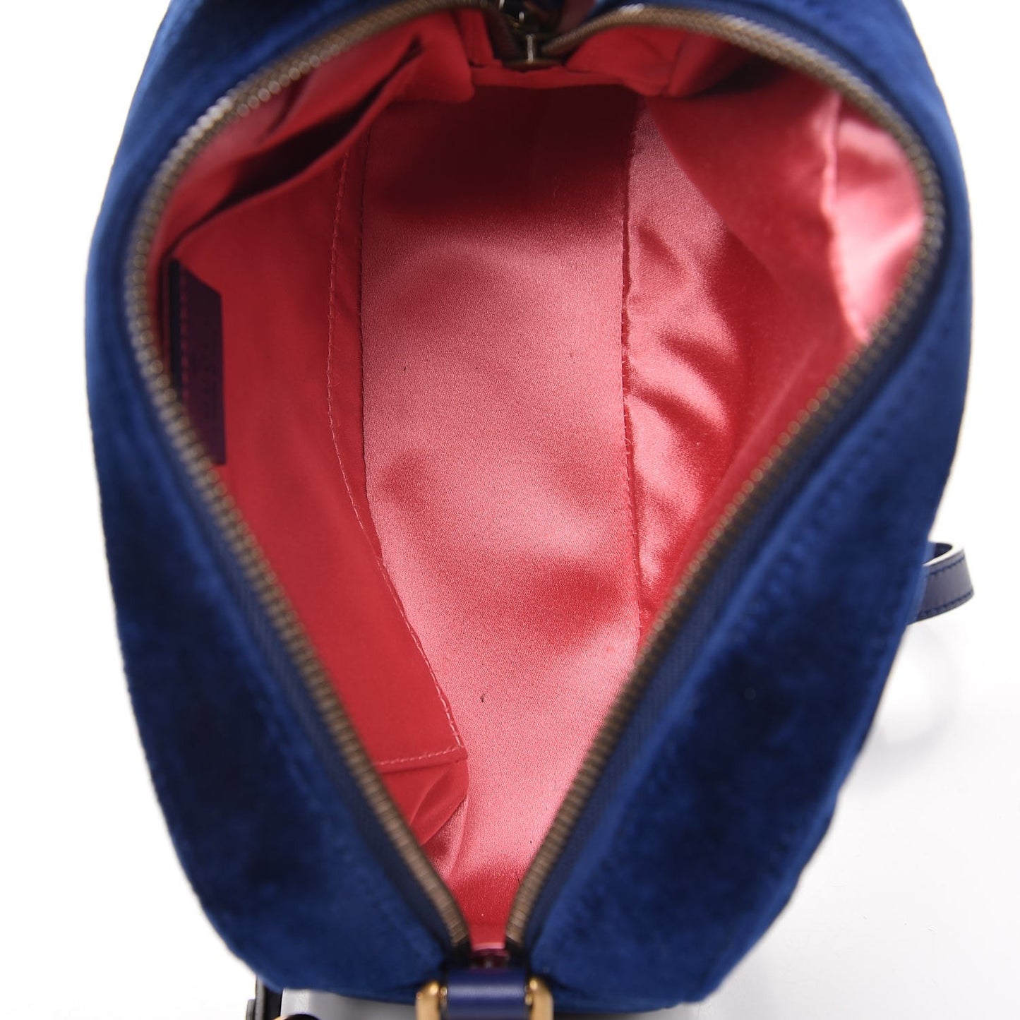 Velvet Matelasse Small GG Marmont Chain Shoulder Bag Cobalt