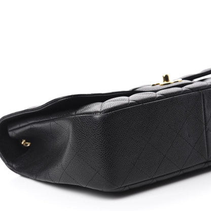 Chanel Caviar Quilted Jumbo Single Flap Black 6 of 10