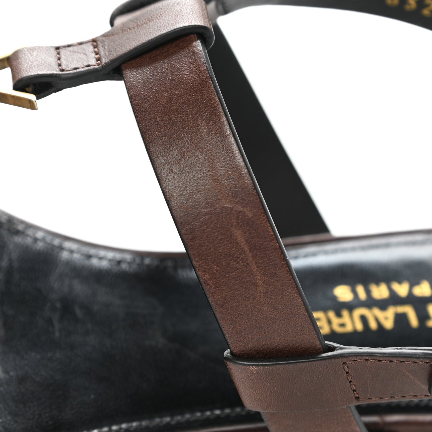 Calfskin Cassandra Monogram Sandals 38 Dark Brown