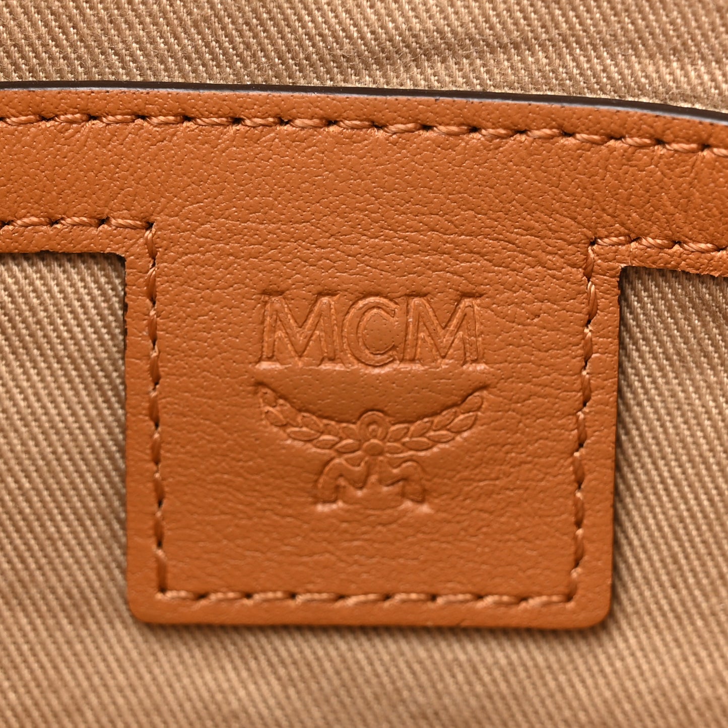 Visetos Monogram Small Aren Crossbody Cognac