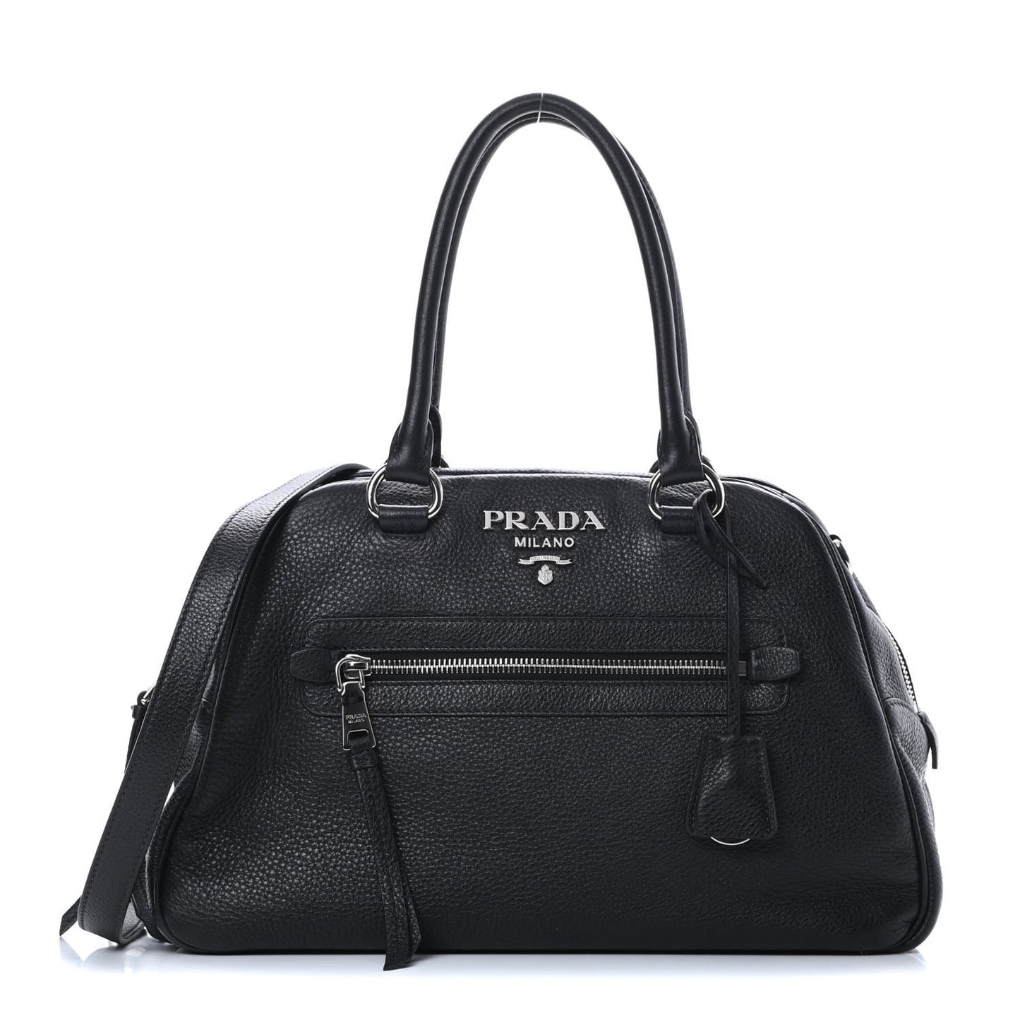Vitello Daino Dome Satchel Black