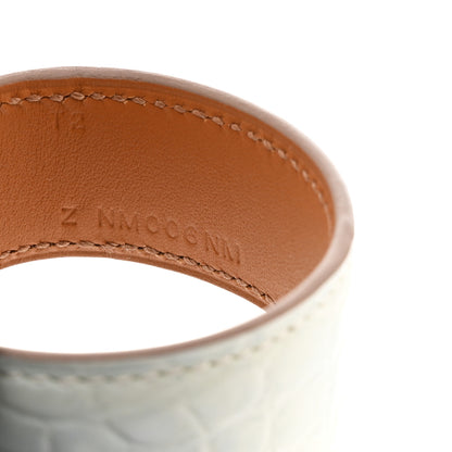 Hermes Matte Alligator Collier de Chien CDC 24 Bracelet T2 Bleu Brume 5 of 5