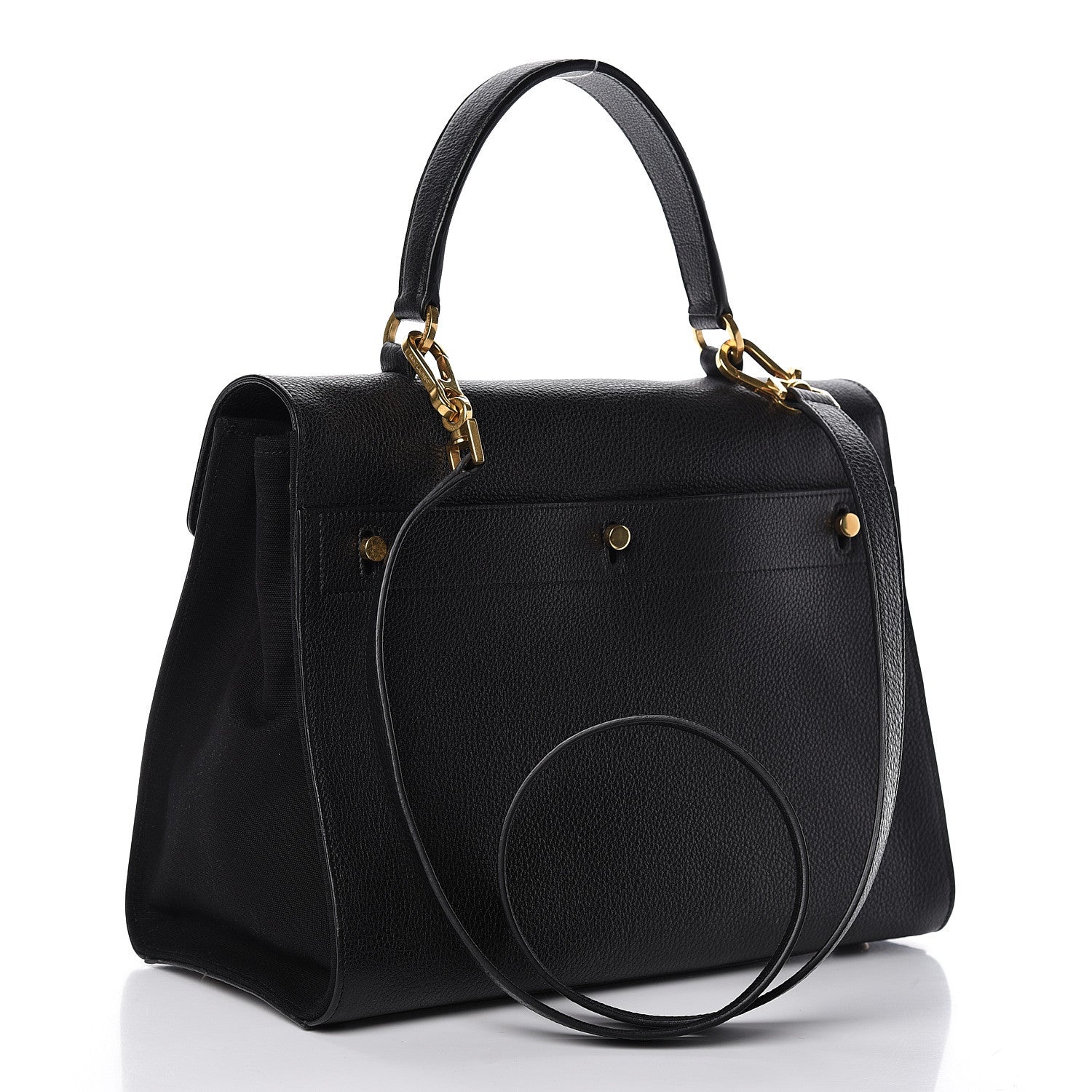 Saint Laurent Calfskin Canvas Medium Muse Two Black 3 of 11
