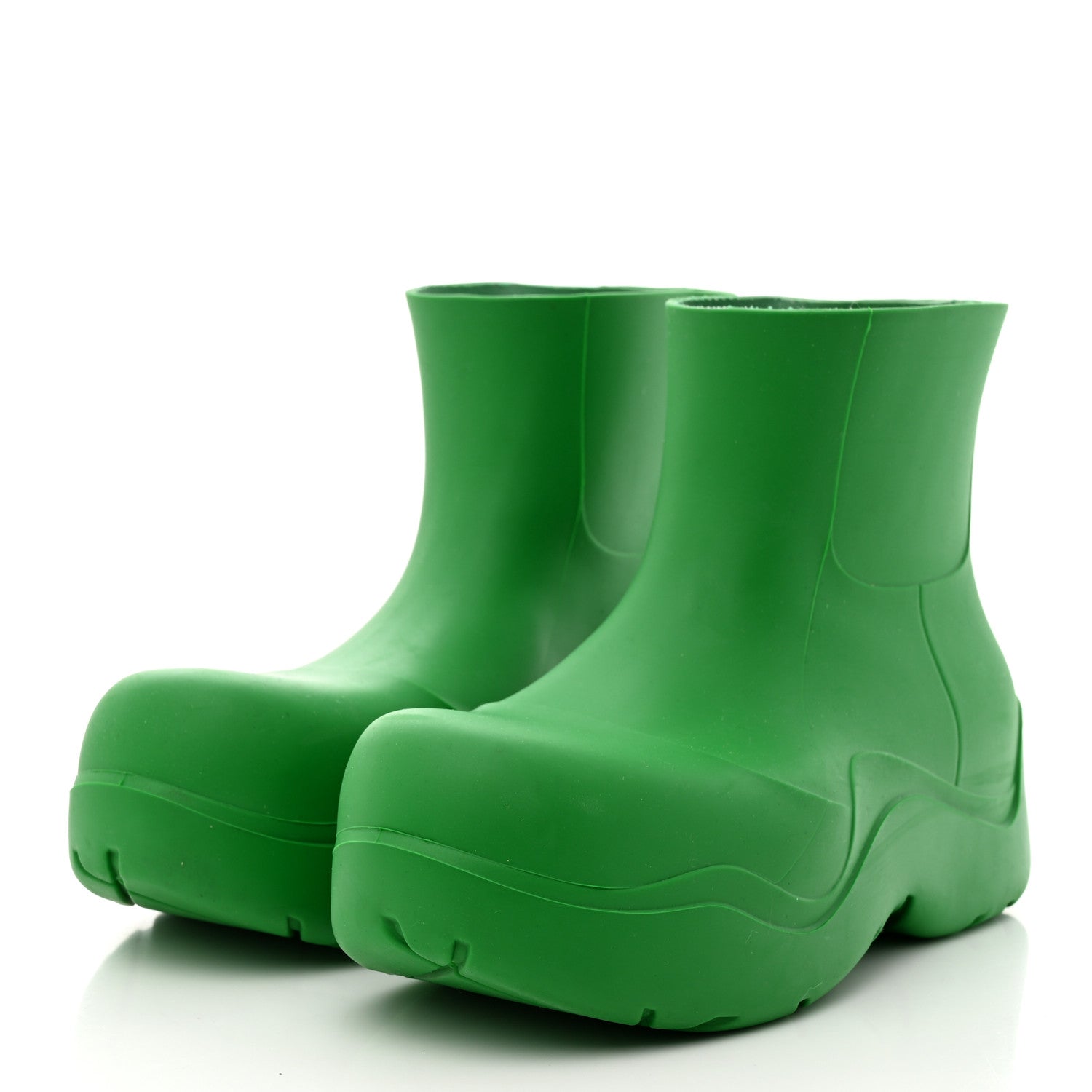 Bottega Veneta Rubber Puddle Ankle Boots 38 Grass 3 of 8