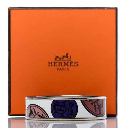 Hermes Enamel Printed Confettis D'Ex Libris Wide Bracelet 70 Multicolor 6 of 6