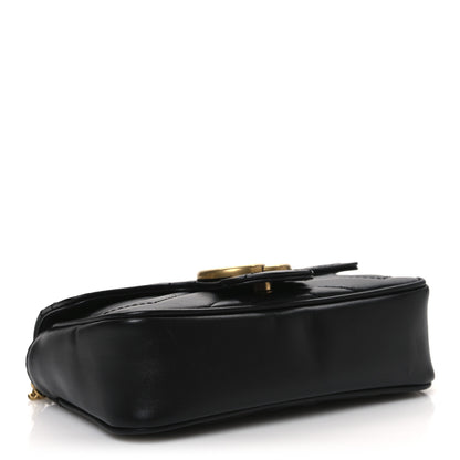Gucci Calfskin Matelasse Super Mini GG Marmont Shoulder Bag Black 4 of 11
