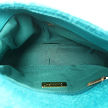 Chanel Tweed Quilted Medium Chanel 19 Flap Green 5 of 11