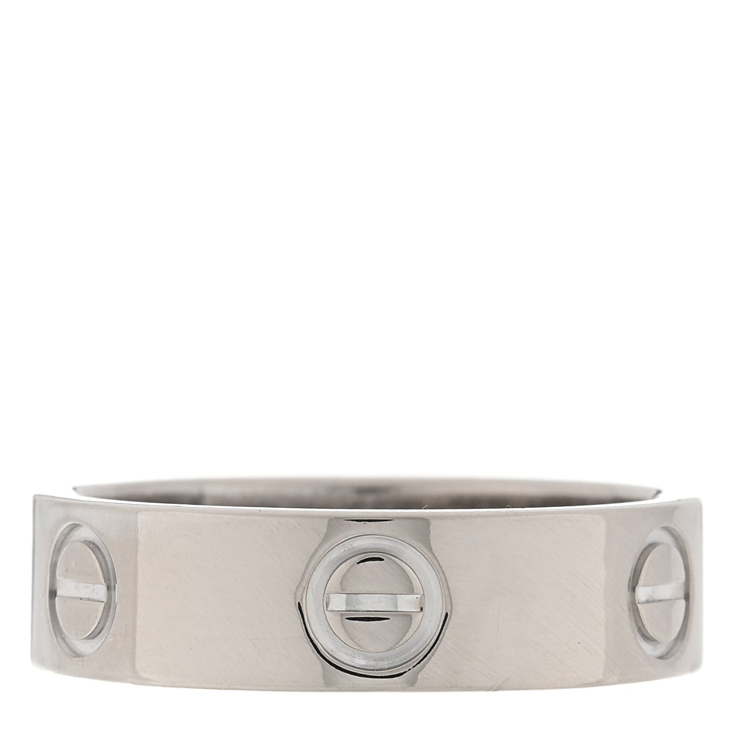 Cartier 18K White Gold 5.5mm LOVE Ring 54 6.75 1 of 4