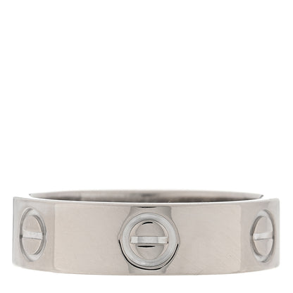 Cartier 18K White Gold 5.5mm LOVE Ring 54 6.75 1 of 4