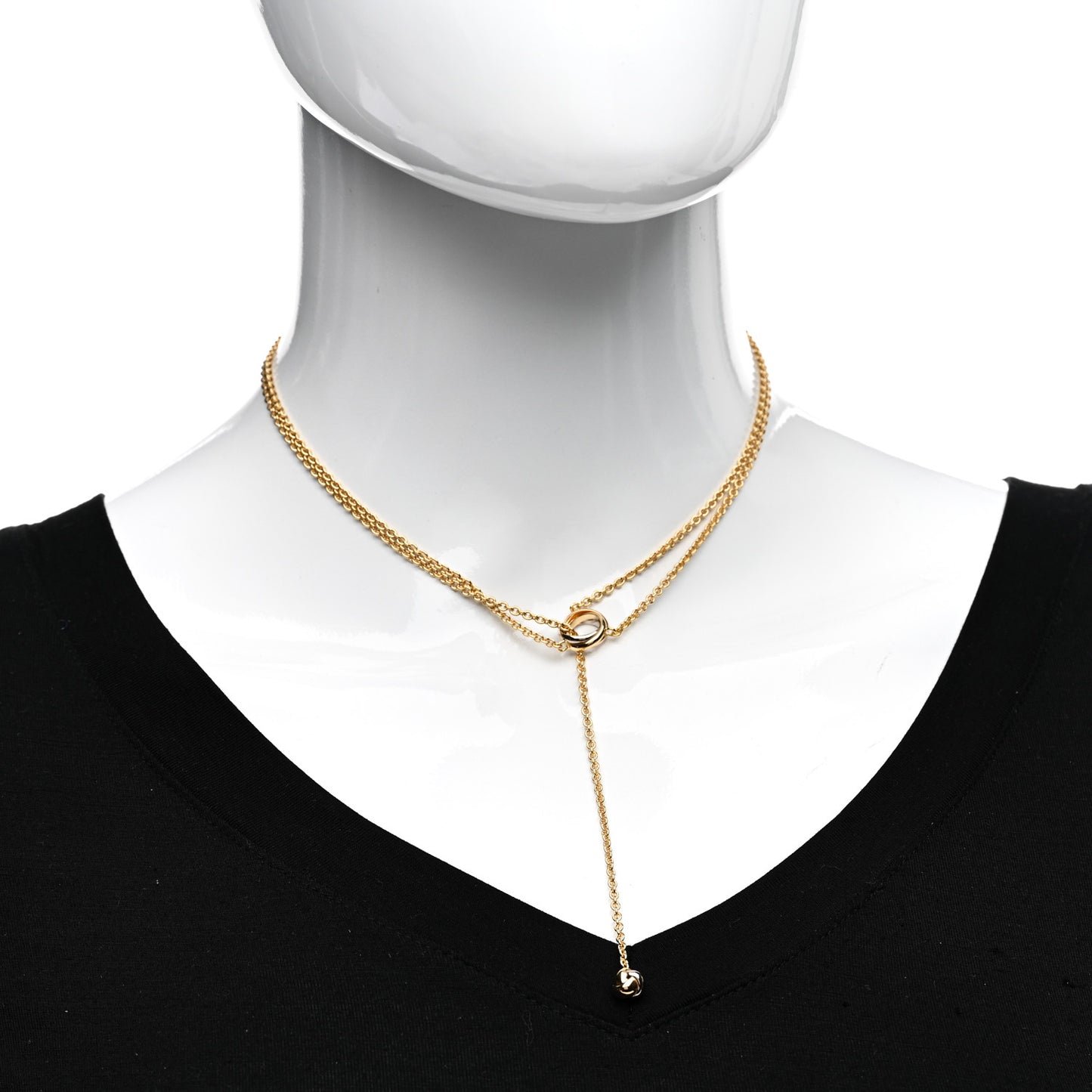 18K Pink Yellow White Gold Baby Trinity Pampilles Necklace