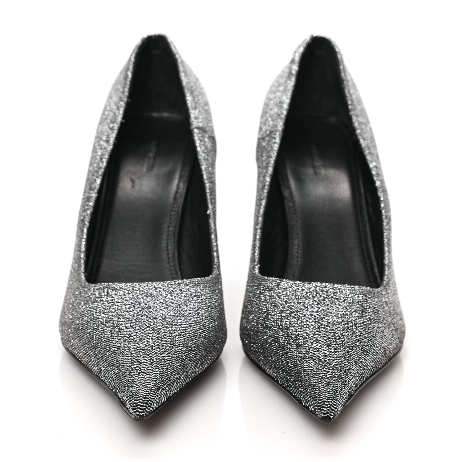 Balenciaga Shiny Fabric Square Knife 80mm Pumps 39 Silver 2 of 8