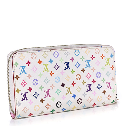 Louis Vuitton Monogram Multicolor Zippy Wallet White Litchi 3 of 12