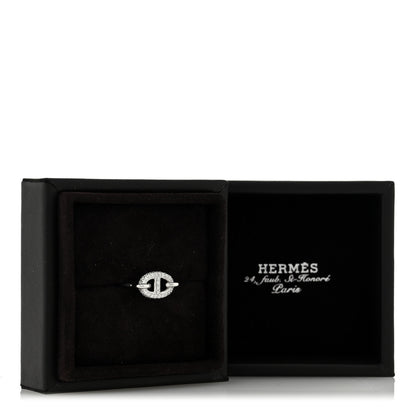 Hermes 18K White Gold Diamond New Farandole Ring 49 5 5 of 5