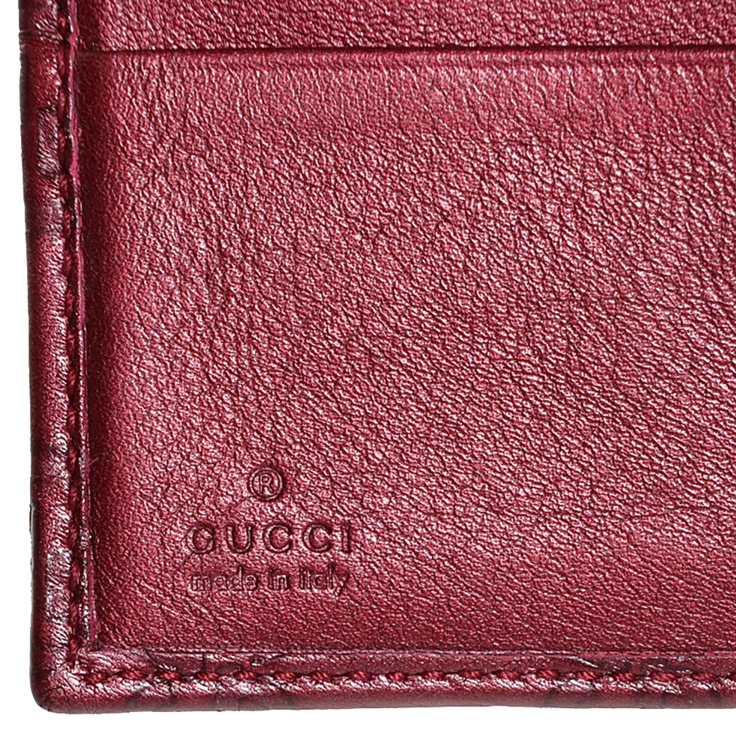 Gucci Guccisima Heart Flap French Wallet Dark Red 6 of 7