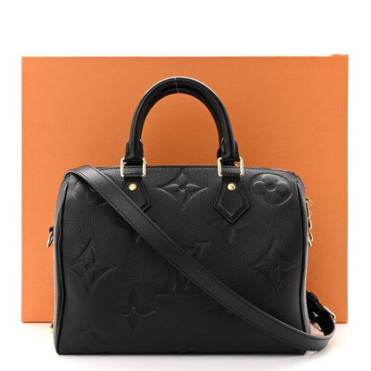 Louis Vuitton Empreinte Monogram Giant Speedy Bandouliere 25 Black 9 of 9