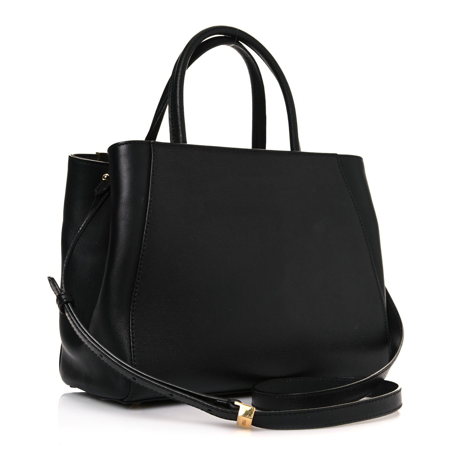Fendi Vitello Elite Petite 2Jours Tote Black 3 of 15
