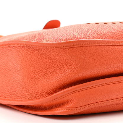 Hermes Taurillon Clemence Evelyne III GM Orange 9 of 18