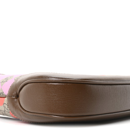 Gucci GG Supreme Monogram Azalea Calfskin Print Web Small Jackie 1961 Hobo Multicolor 9 of 11