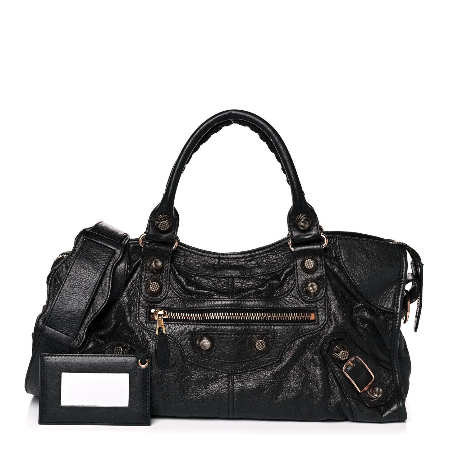 Agneau Giant 21 Rose Gold Hardware Part Time Black