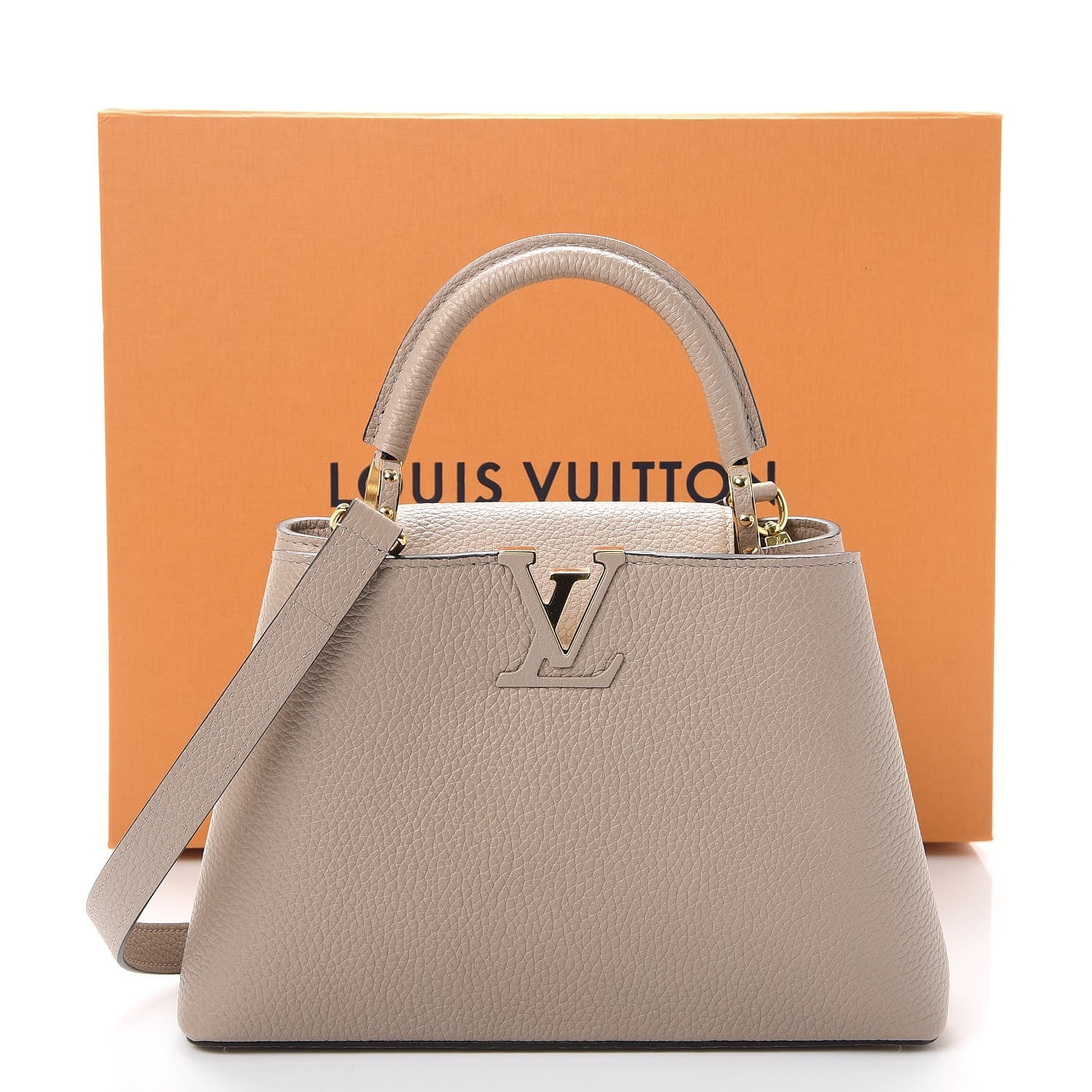 Louis Vuitton Taurillon Capucines BB Galet 9 of 9