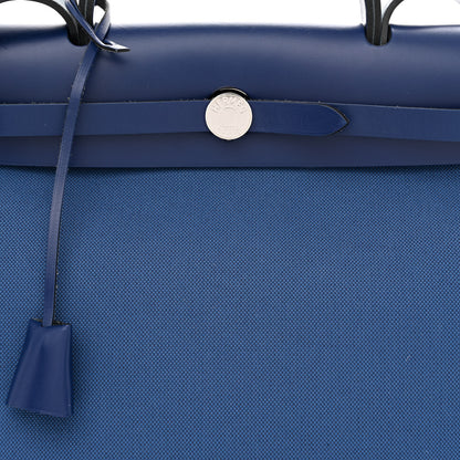 Hermes Military Toile Vache Hunter Herbag Zip PM 31 Deep Bleu Bleu Indigo 10 of 12