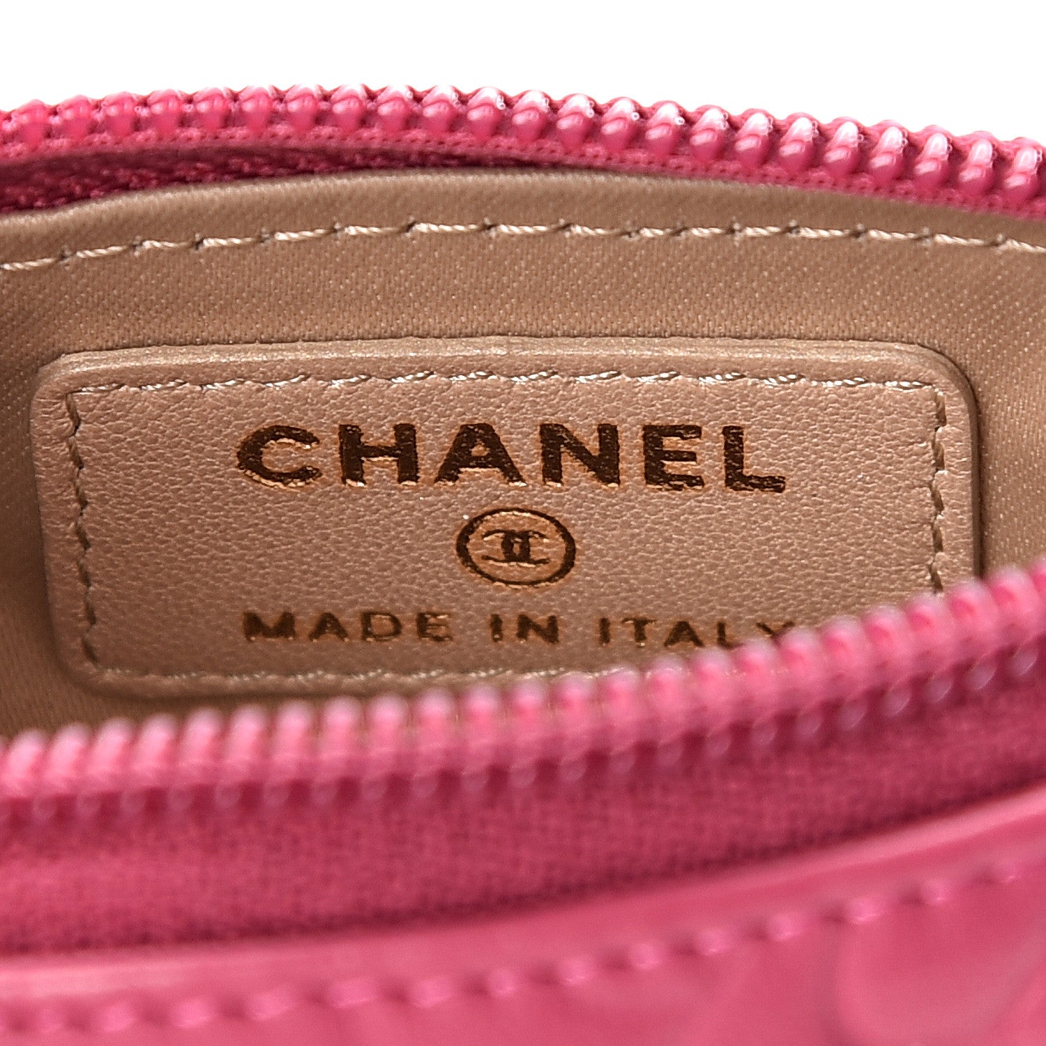 Chanel Lambskin Camellia Embossed Key Holder Case Fuchsia 6 of 8