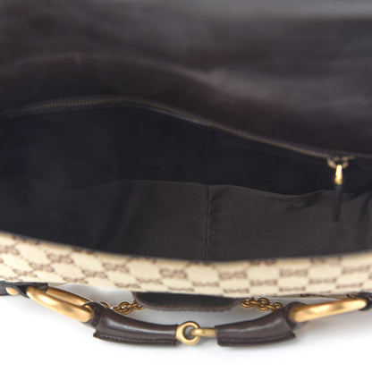 Gucci Monogram Horsebit Chain Studded Flap Brown 5 of 11