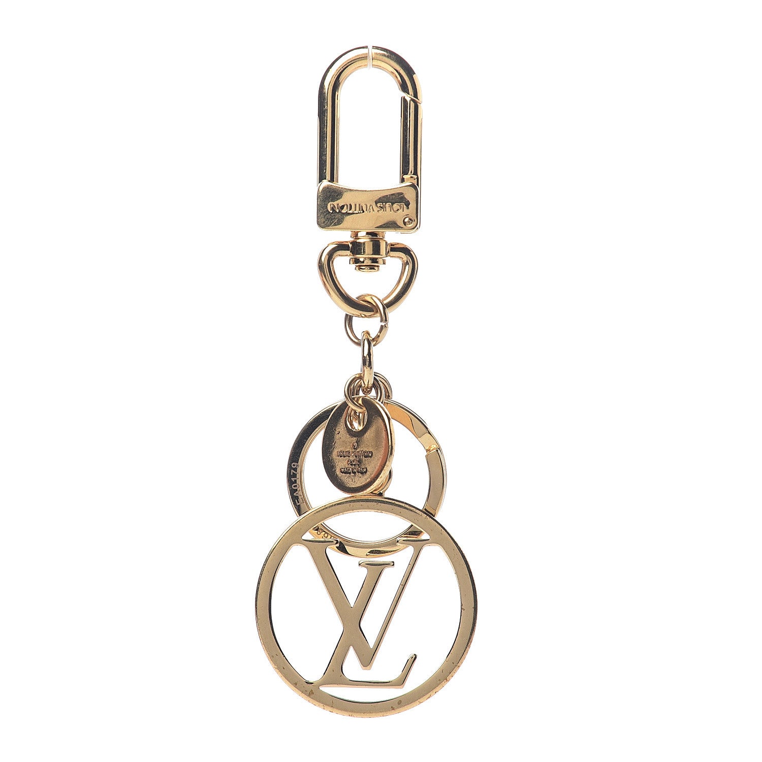 Louis Vuitton LV Circle Bag Charm Key Holder Gold 1 of 2