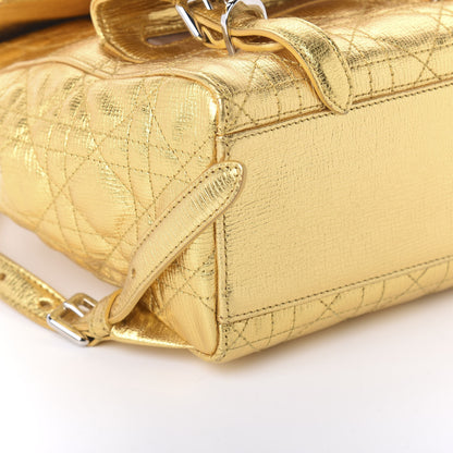 Christian Dior Metallic Grained Calfskin Small Stardust Backpack Gold 5 of 8