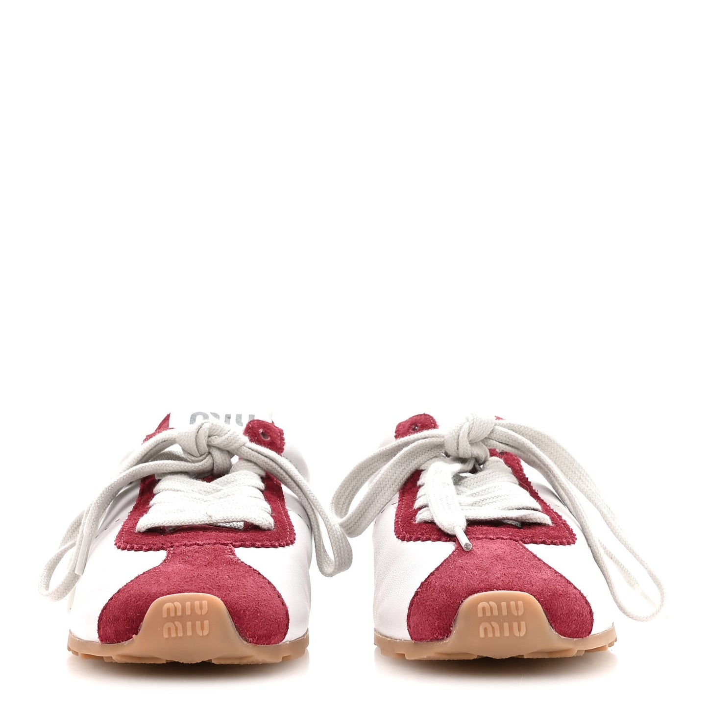Bleached Calfskin Womens Plume Low Top Sneakers 38 White Cerise