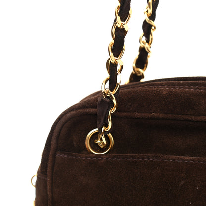 Chanel Suede CC Shopping Tote Dark Brown 10 of 10
