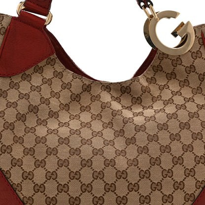 Gucci Monogram Medium Charlotte Hobo Red 9 of 11