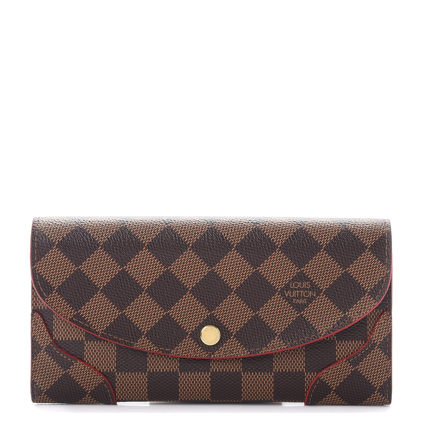 Damier Ebene Caissa Wallet Cherry