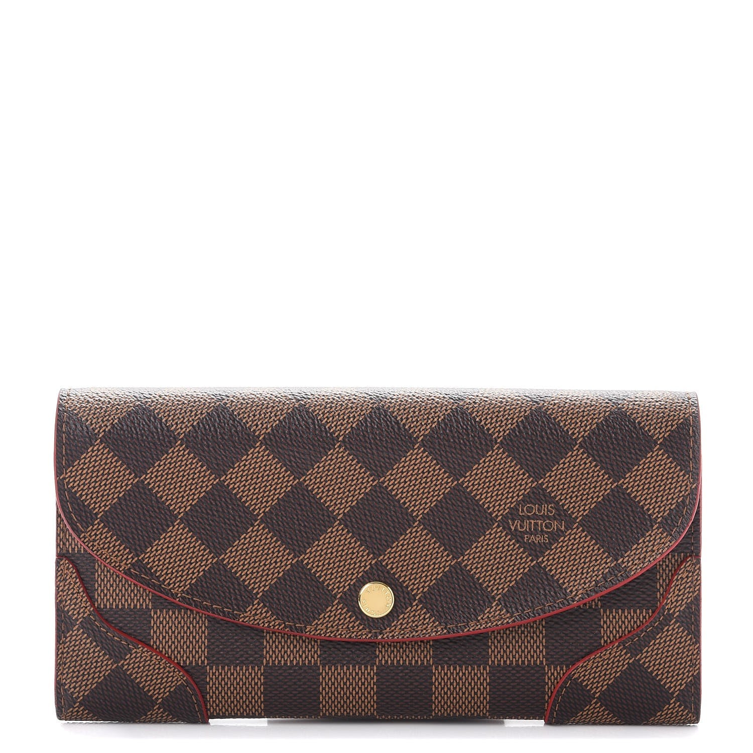 Louis Vuitton Damier Ebene Caissa Wallet Cherry 1 of 7