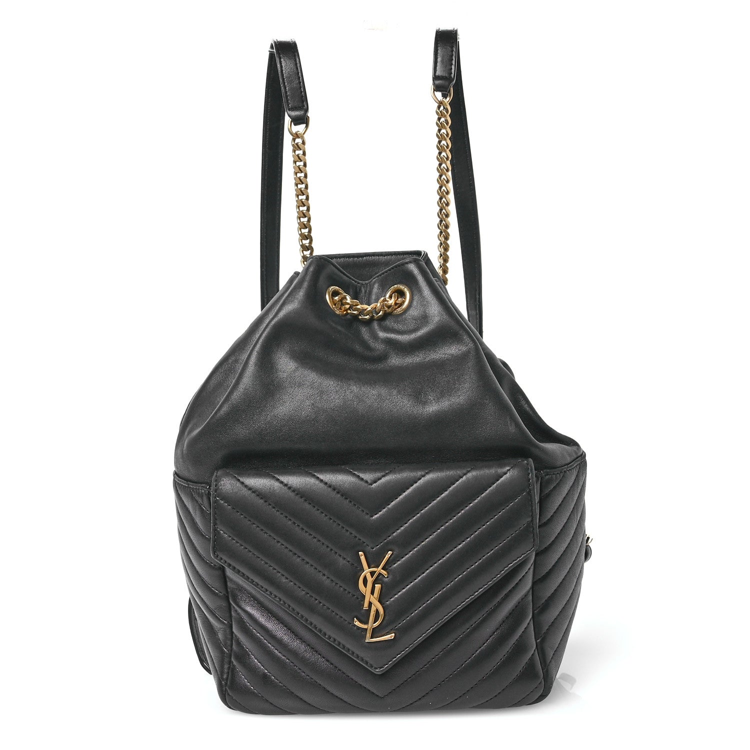 Saint Laurent Lambskin Matelasse Monogram Joe Backpack Black 1 of 10