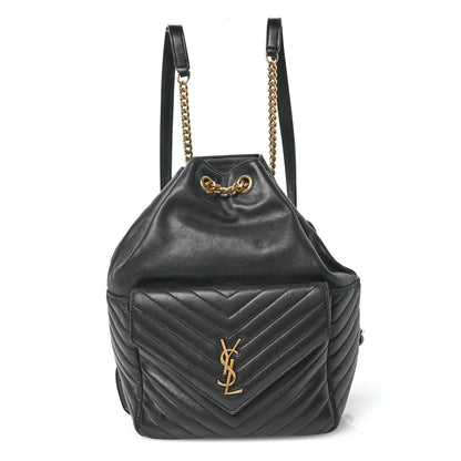 Saint Laurent Lambskin Matelasse Monogram Joe Backpack Black 1 of 10